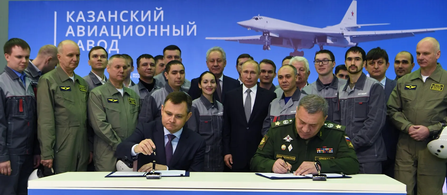 Wladimir Putin im Kasaner Flugzeugwerk, Januar 2018. Foto: Marsel Badykschin / Tatarstan.ru, CC BY 4.0